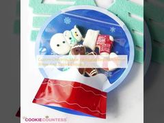 Bolsa de embalaje Mylar de Navidad personalizada con forma especial y cierre con cremallera